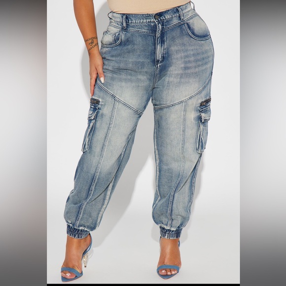 Superstitions Tinted Denim Joggers - Picture 1 of 6